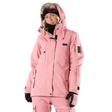 Wholesale High Quality Womens Waterproof Winter Outdoor Hooded Sports Windproof Ski Jacket